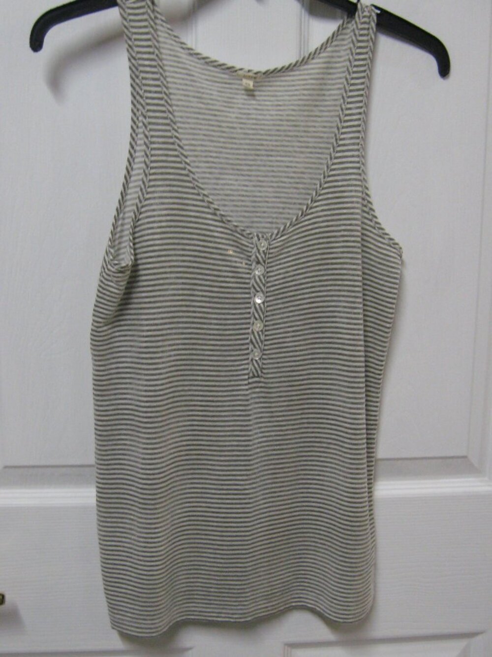 J. Crew Green and ivory stripe tank w. sequins SizeXS